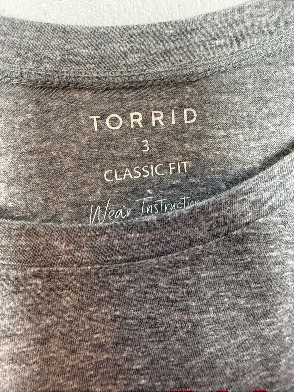 torrid Gray & Red Raglan Graphic Tee - Holiday Money Message - Picture 5 of 5